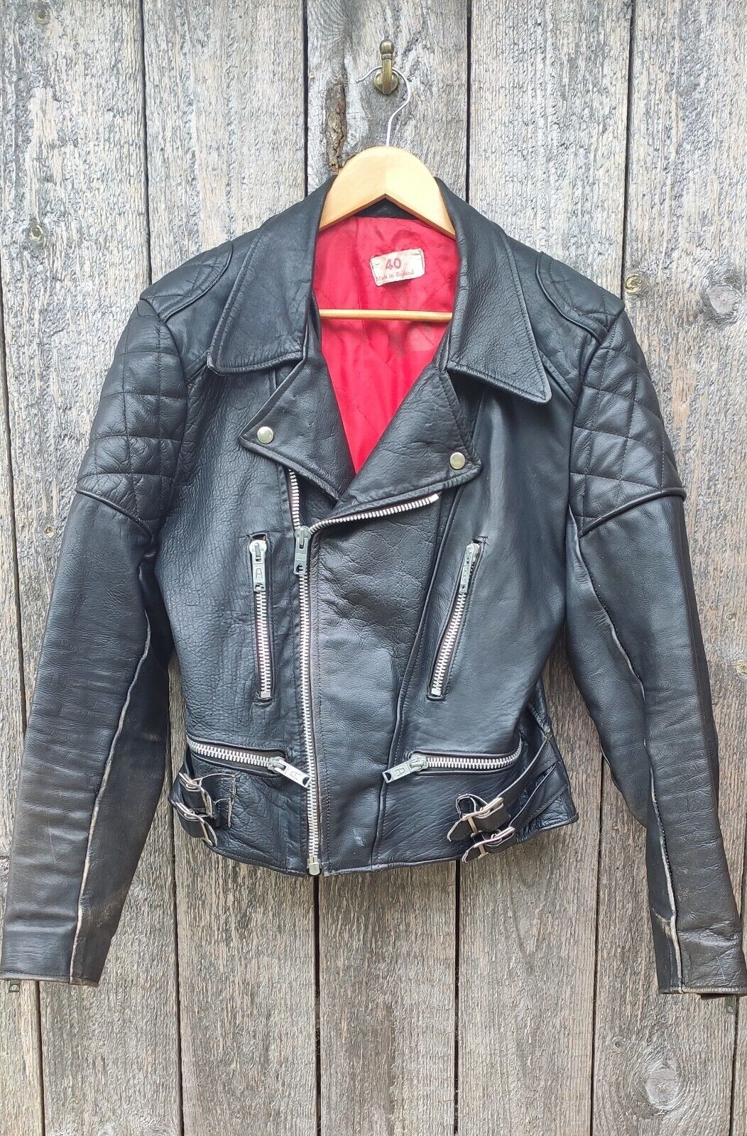 Rogue Originals — Vintage English Black Leather Motorcycle Jacket 
